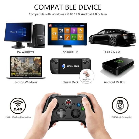 Asura 2 Pro Wireless Gaming Controller Dual Vibrate Gamepad Programmable Button - Picture 3 of 6